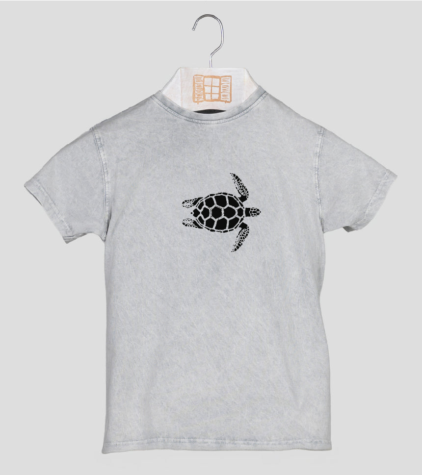 Camiseta manga corta Niño Tortugueta - gris