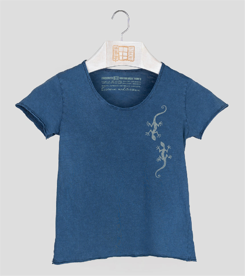 Camiseta manga corta Niña Xerradeta - azul-marino