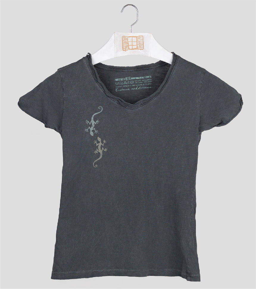 Camiseta cuello pico Mujer Xerradeta - marengo