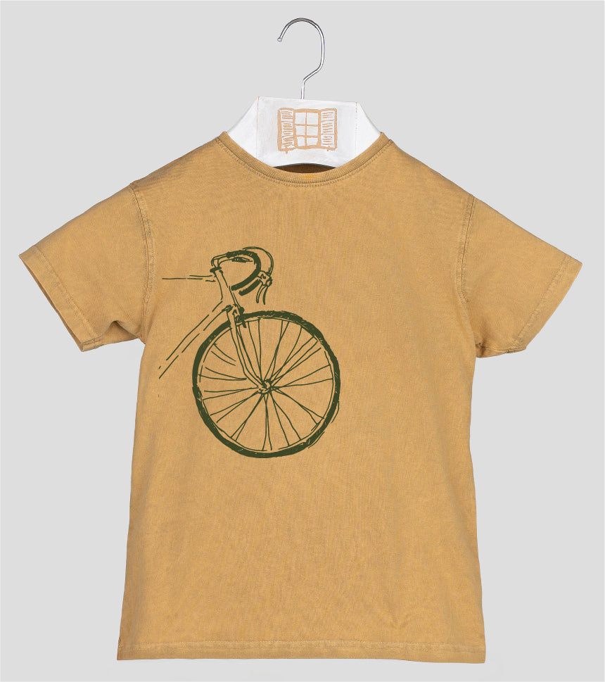 Camiseta manga corta Niño Contador - mostaza