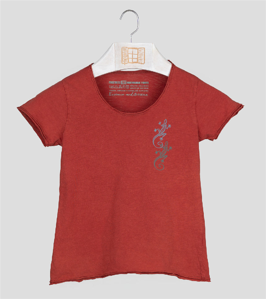 Camiseta manga corta Niña Bessona - arcilla