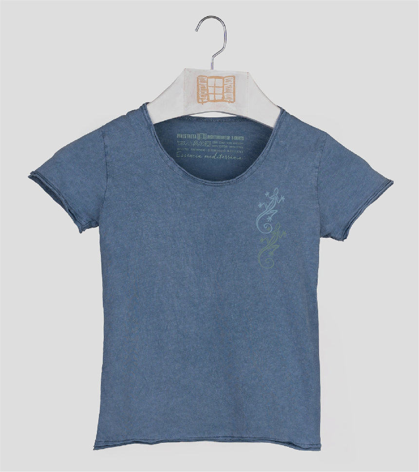 Camiseta manga corta Niña Bessona - indigo