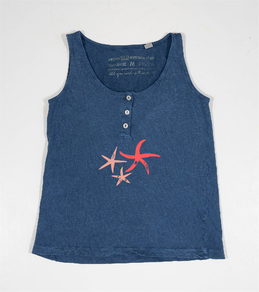 Camiseta de tirantes Niña Patricio - azul-marino