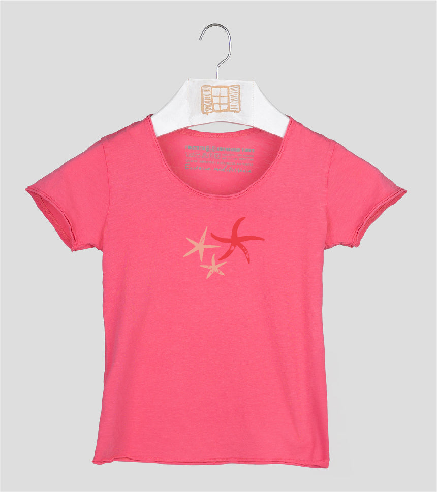 Camiseta manga corta Niña Patricio - fucsia