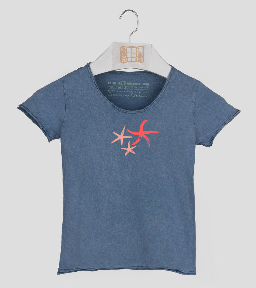 Camiseta manga corta Niña Patricio - indigo