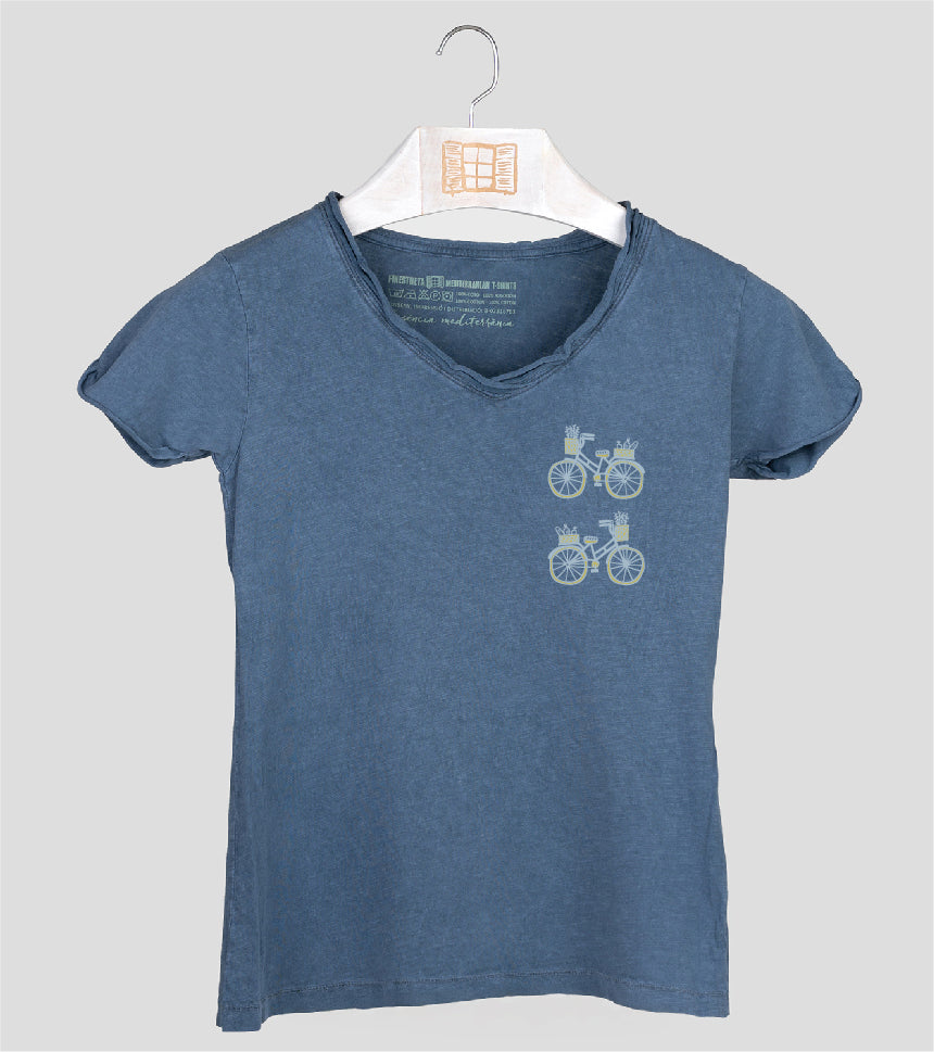 Camiseta cuello pico Mujer Compra - indigo