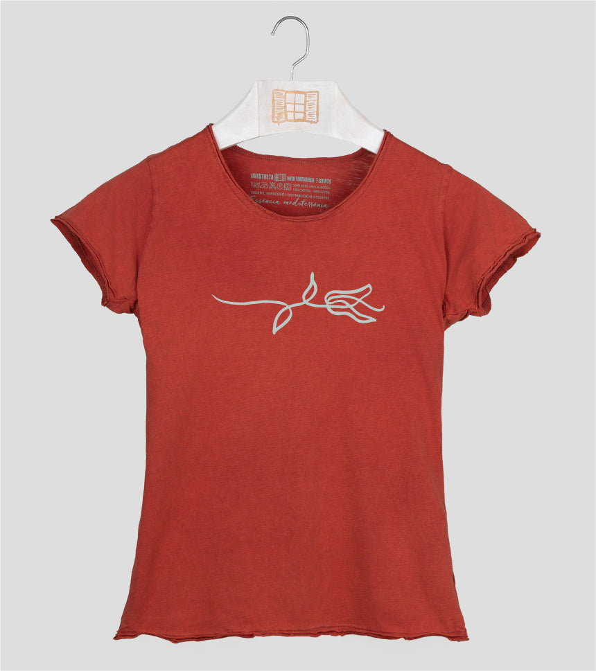 Camiseta manga corta Mujer Rameta - arcilla