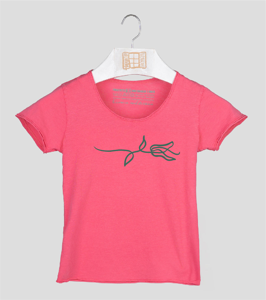 Camiseta manga corta Niña Rameta - fucsia