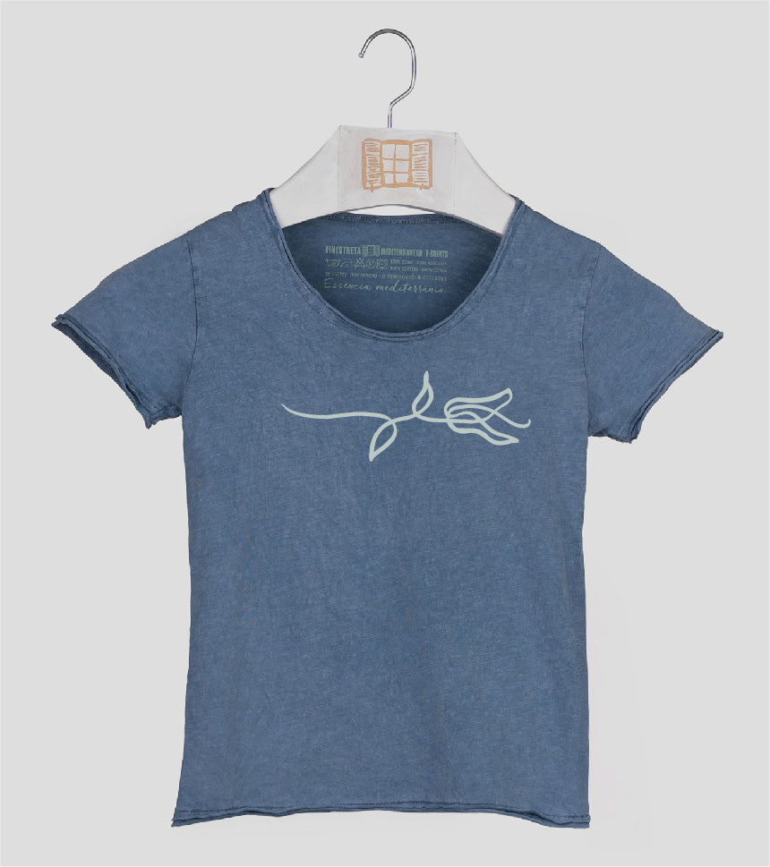 Camiseta manga corta Niña Rameta - indigo