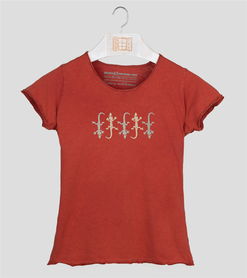Camiseta manga corta Mujer Five - arcilla