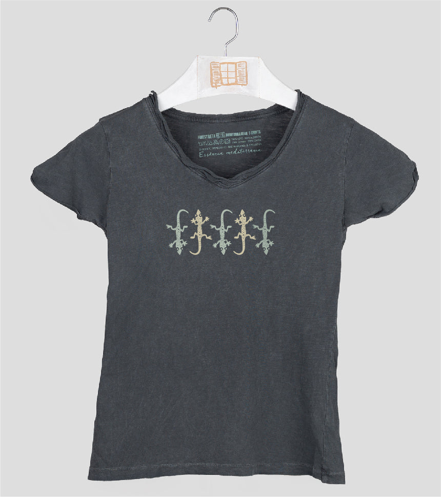 Camiseta cuello pico Mujer Five - marengo