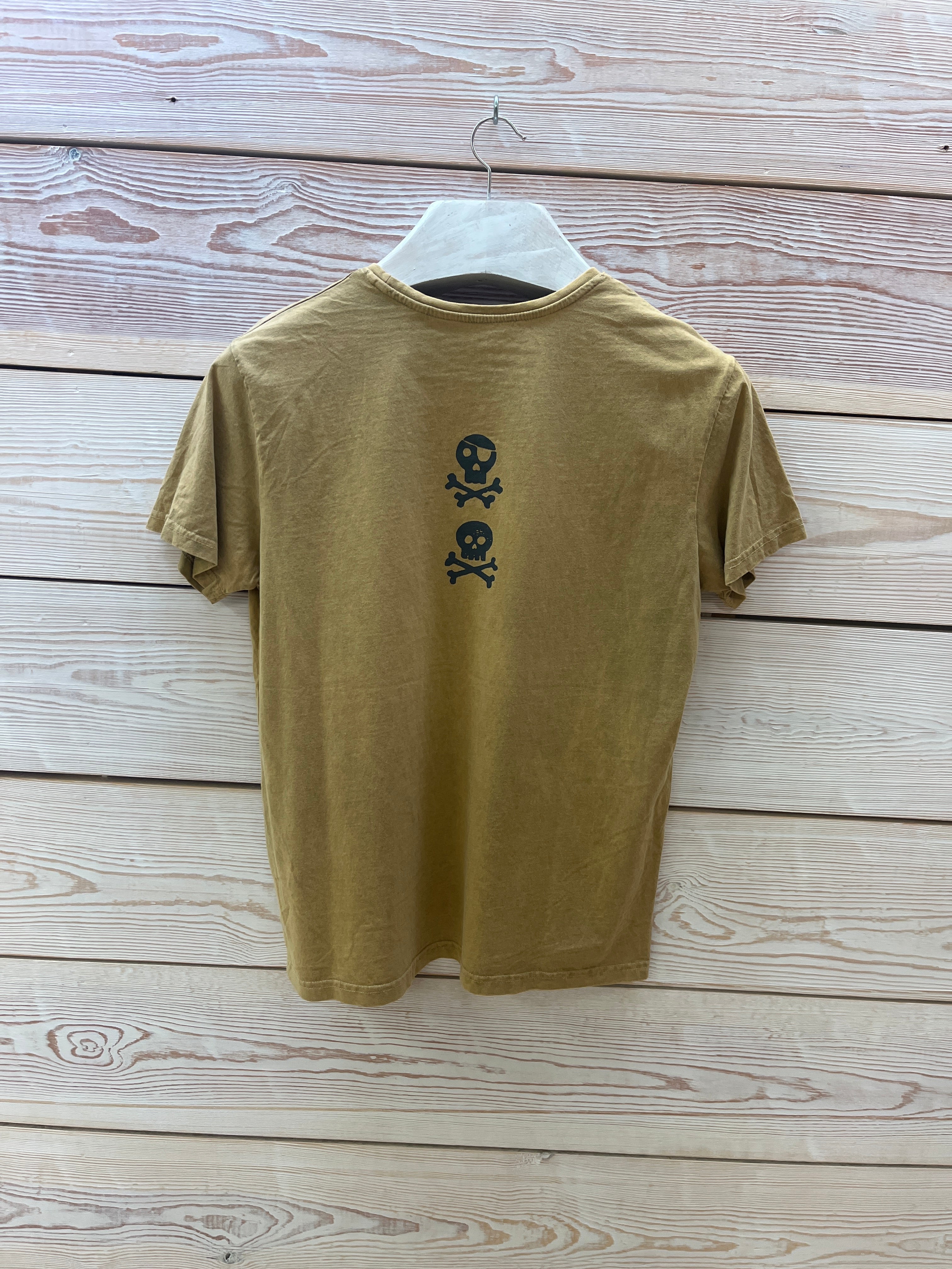 Camiseta manga corta Hombre Outlet talla M color Mostaza