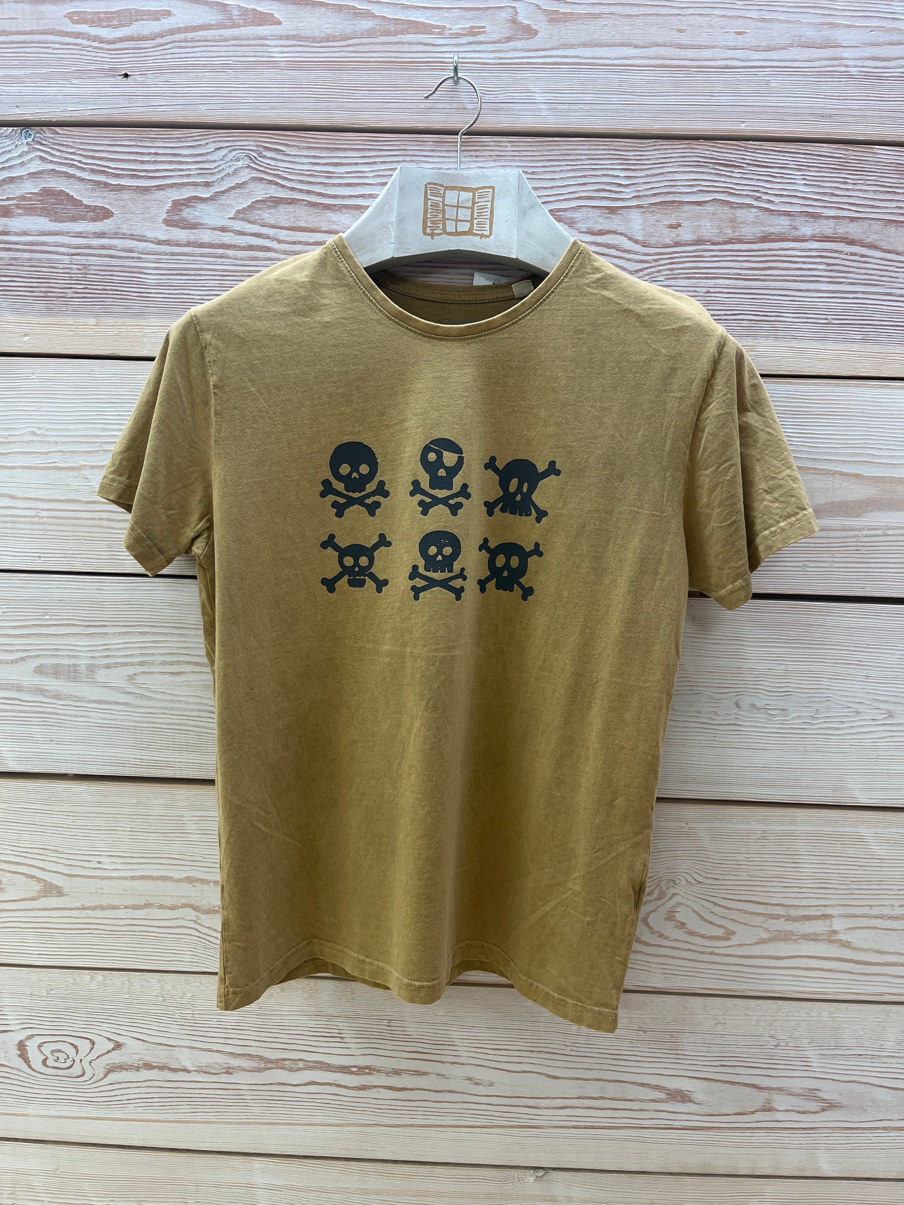 Camiseta manga corta Hombre Outlet talla M color Mostaza