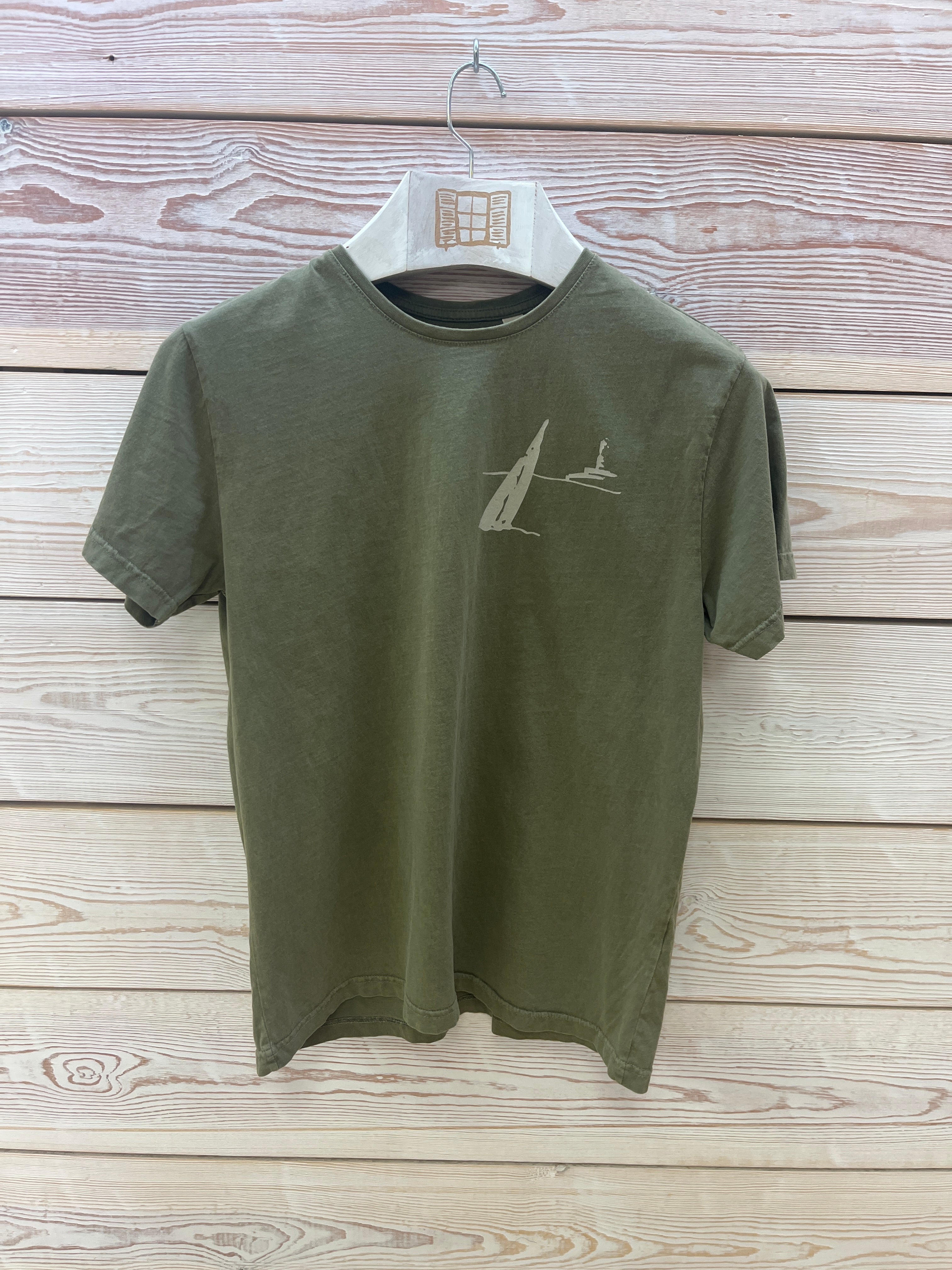 Camiseta manga corta Hombre Outlet talla M color Esmeralda