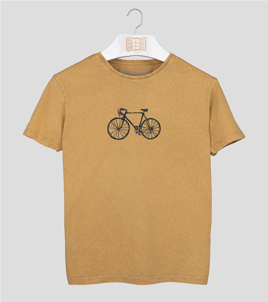 Camiseta manga corta Hombre Route - mostaza