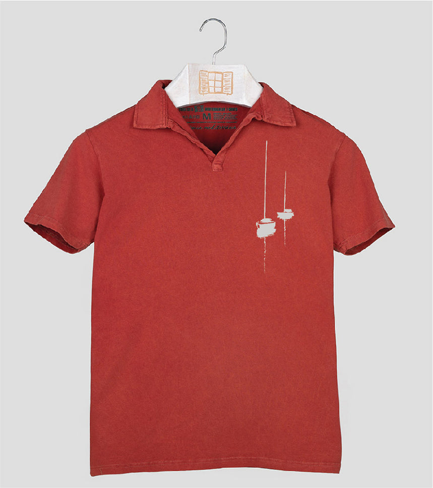 Polo manga corta Hombre Dragon - arcilla