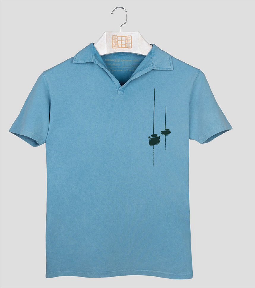 Polo manga corta Hombre Dragon - aqua