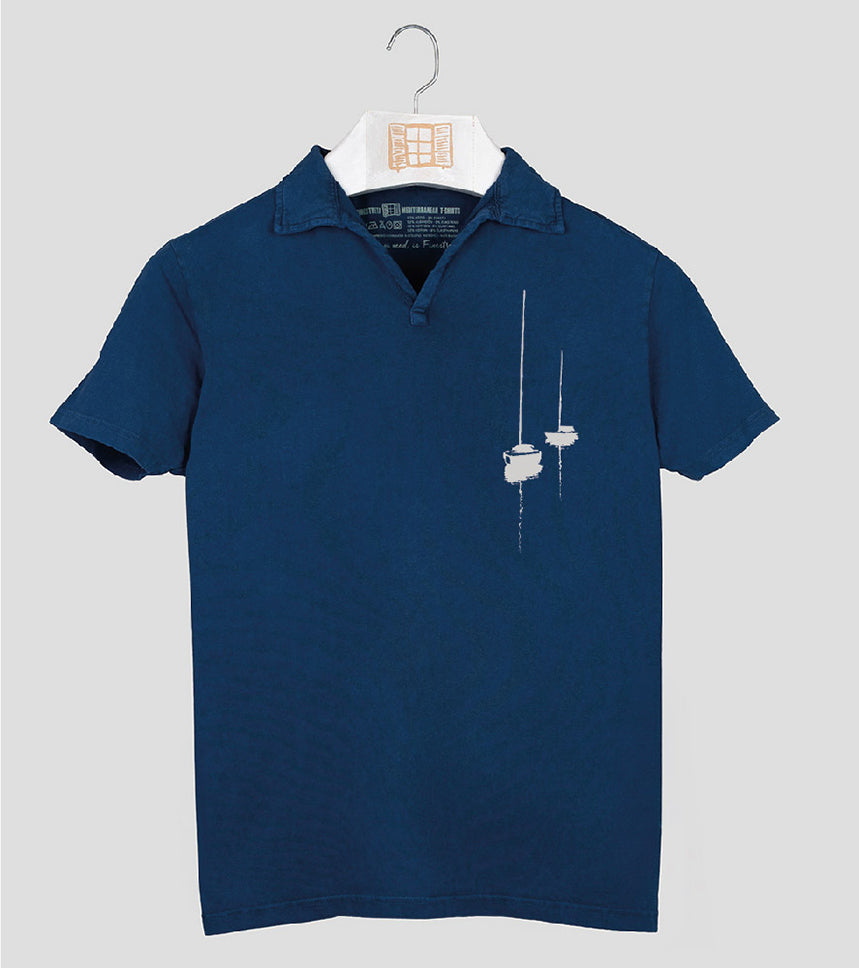 Polo manga corta Hombre Dragon - azul-marino