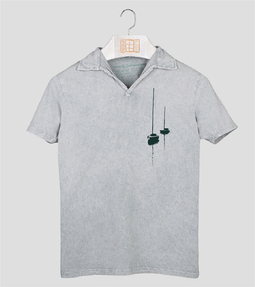 Polo manga corta Hombre Dragon - gris