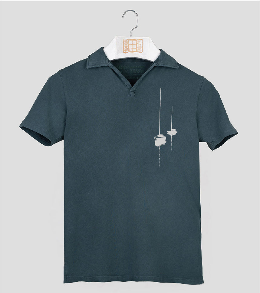 Polo manga corta Hombre Dragon - plomo