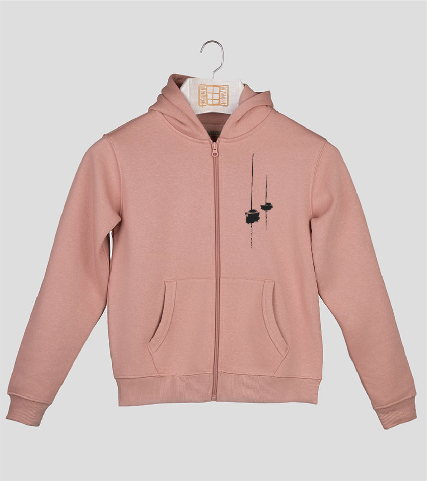 Sudadera cremallera Niño Dragon - rosado