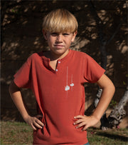 Boys' Dragon Button-Neck T-Shirt