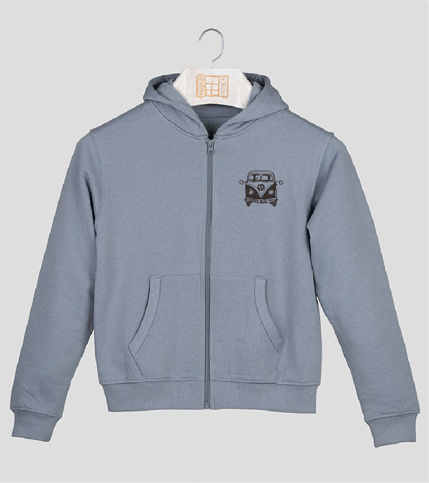 Sudadera cremallera Niño Petitafurgo - cielo