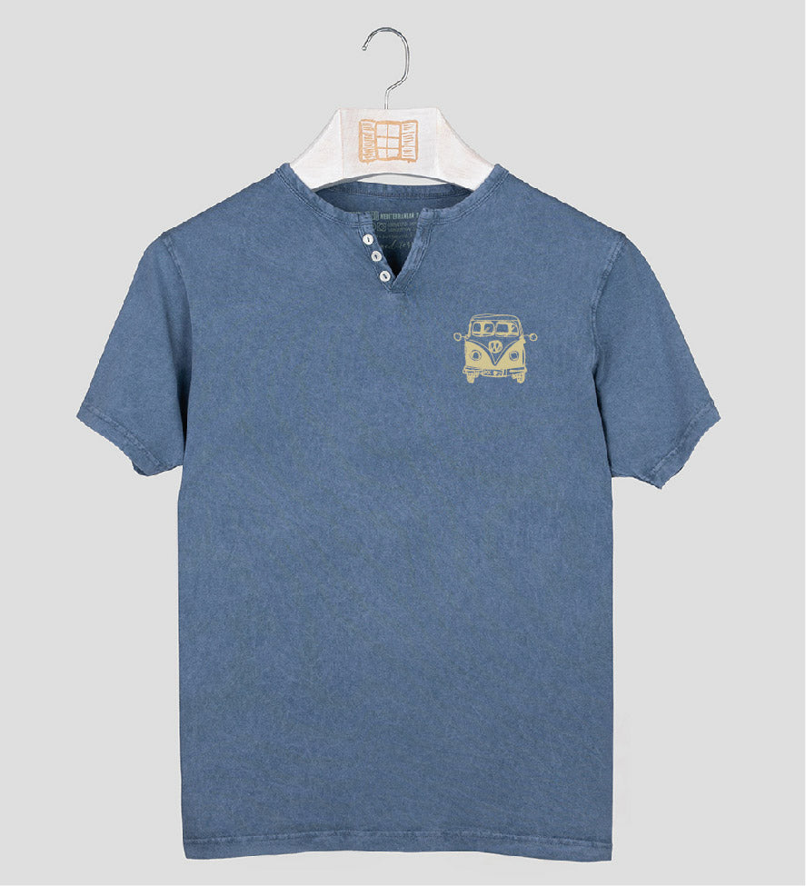 Camiseta cuello botones Petitafurgo