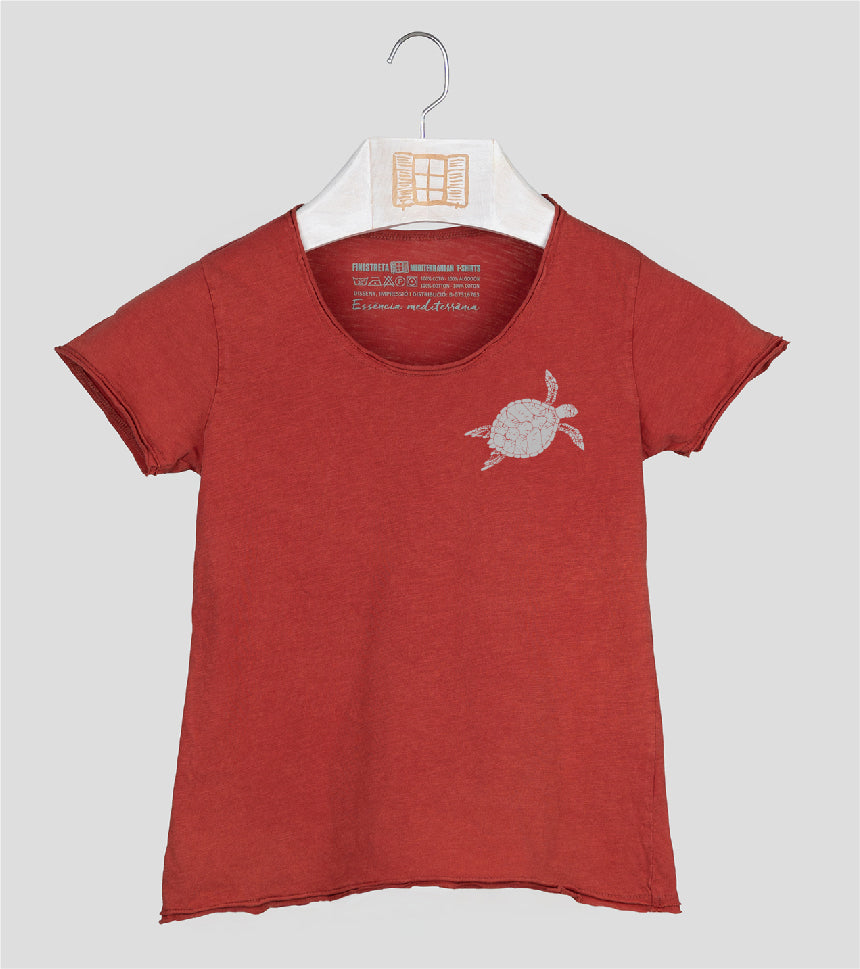 Camiseta manga corta Niña Closca - arcilla