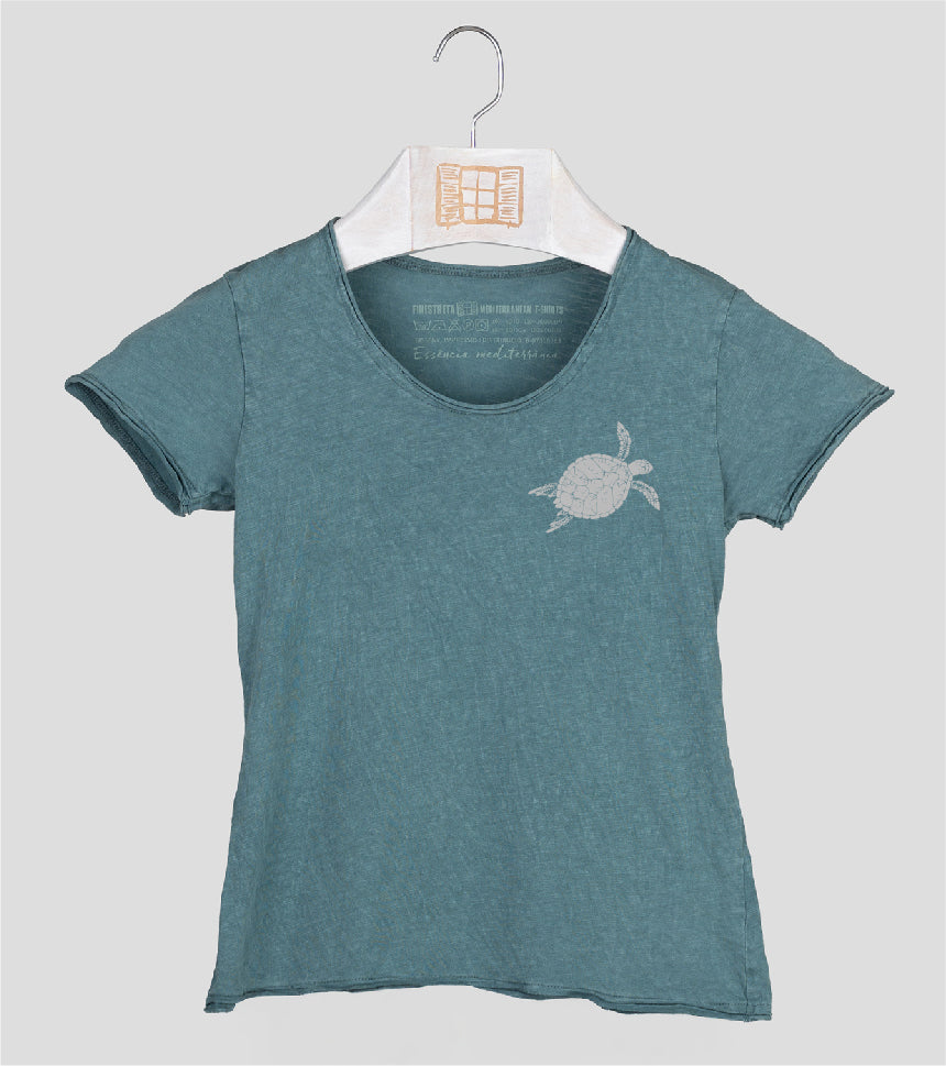 Camiseta manga corta Niña Closca - esmeralda