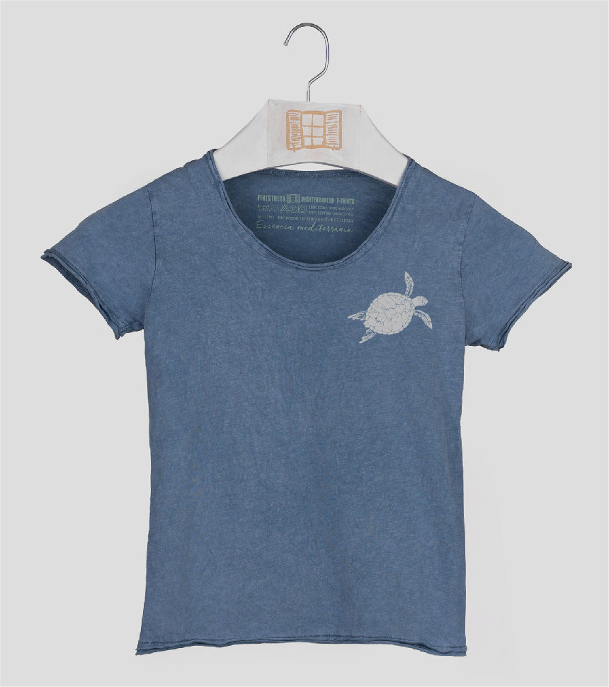 Camiseta manga corta Niña Closca - indigo