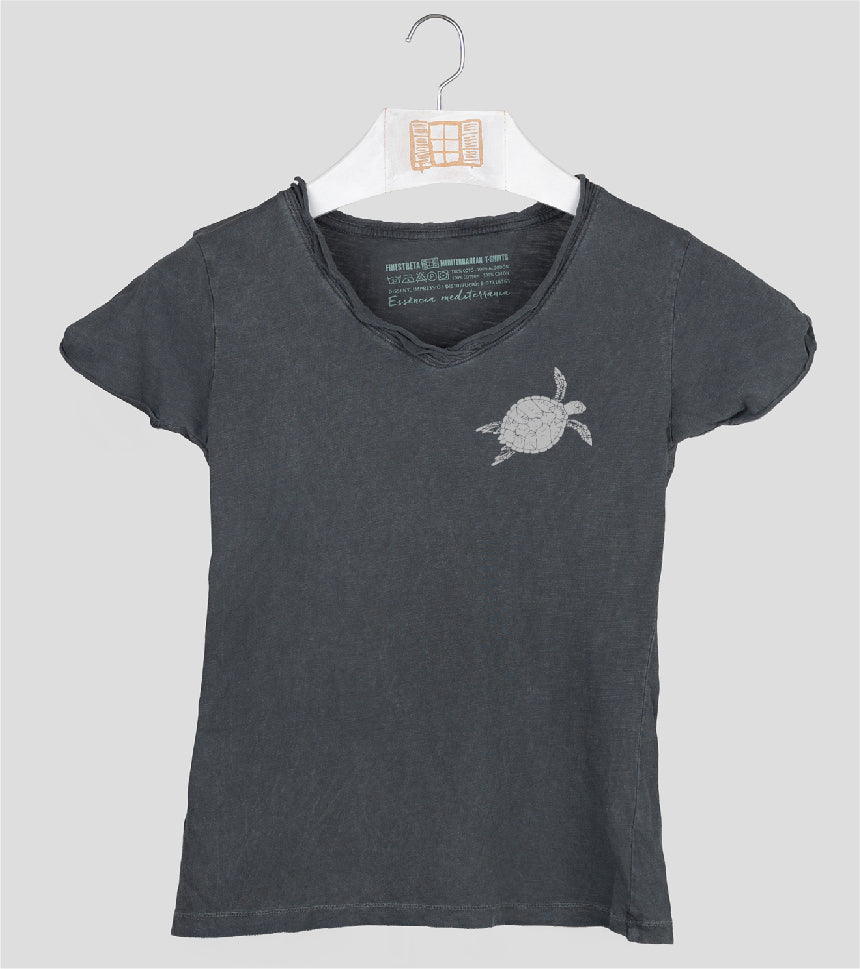 Camiseta cuello pico Mujer Closca - marengo