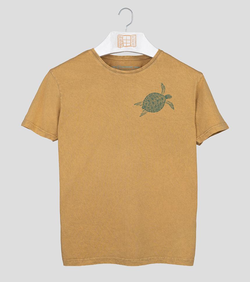 Camiseta manga corta Closca - mostaza