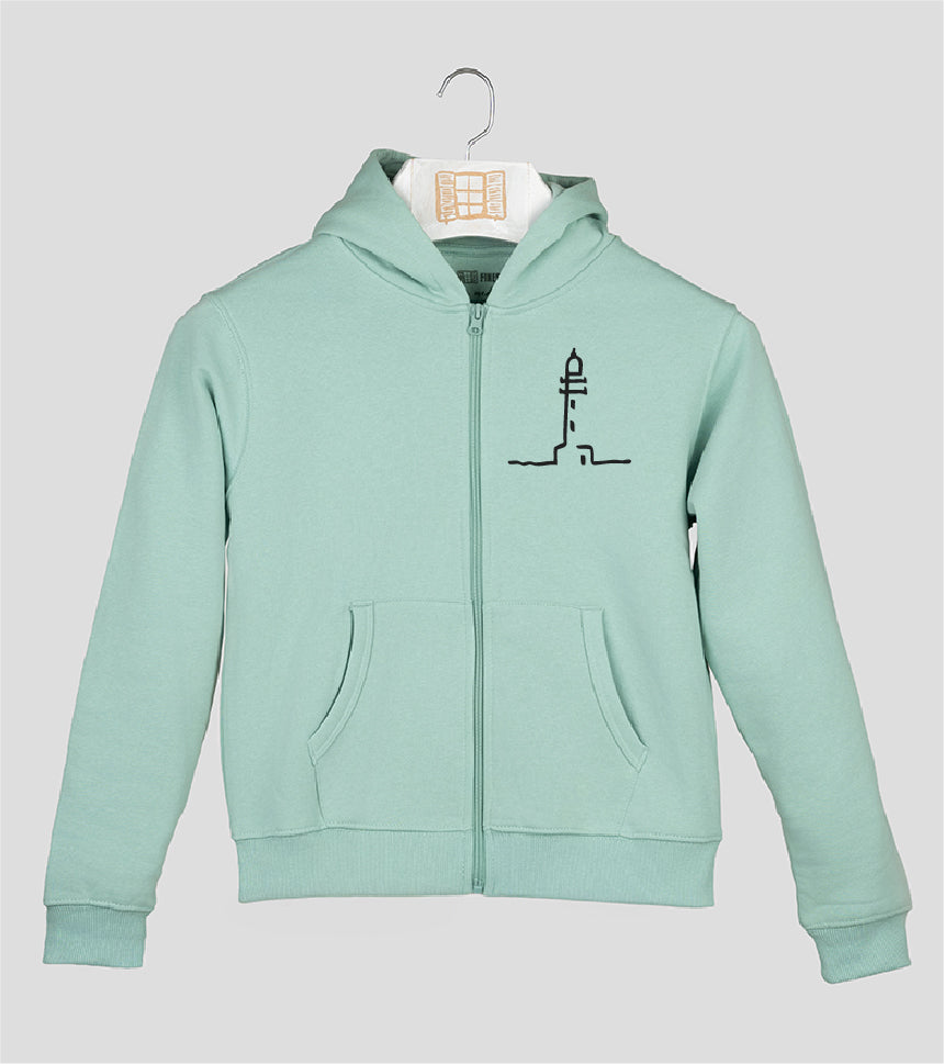 Sudadera cremallera Niño Finestretes - aqua