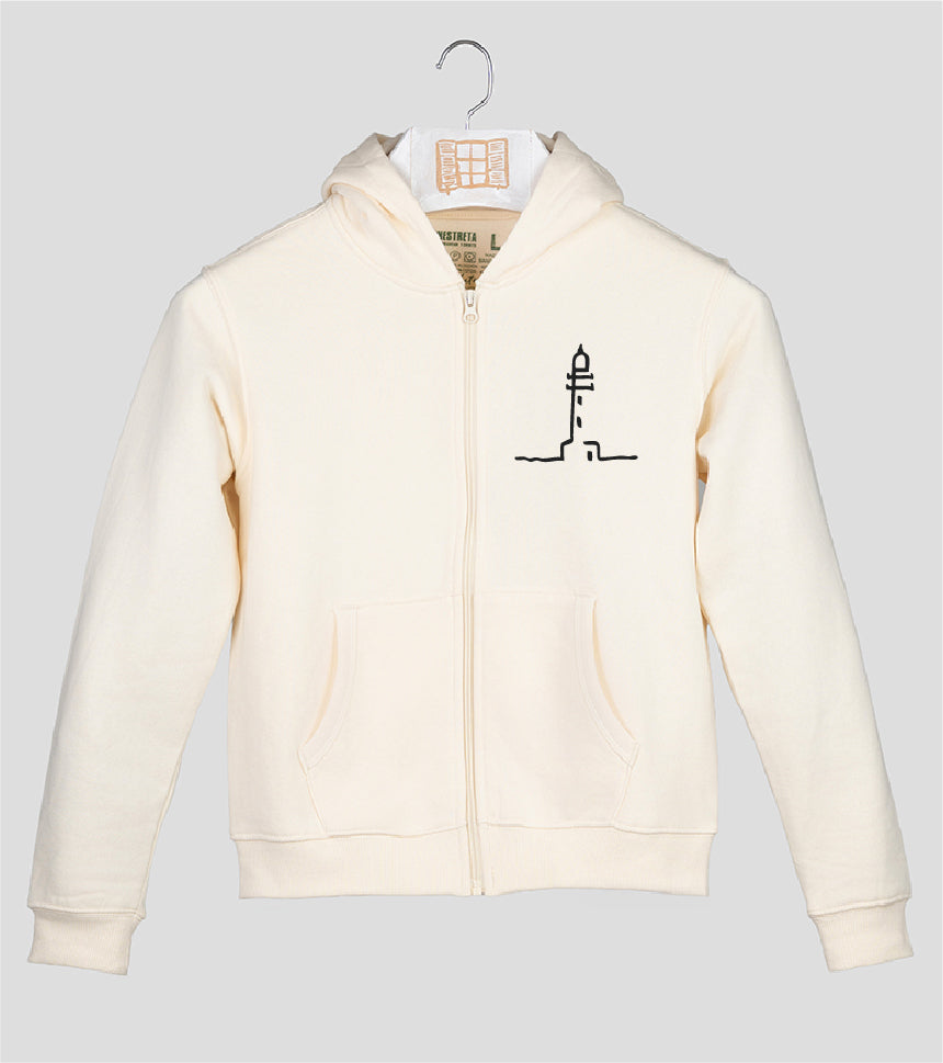 Sudadera cremallera Niño Finestretes - crudo