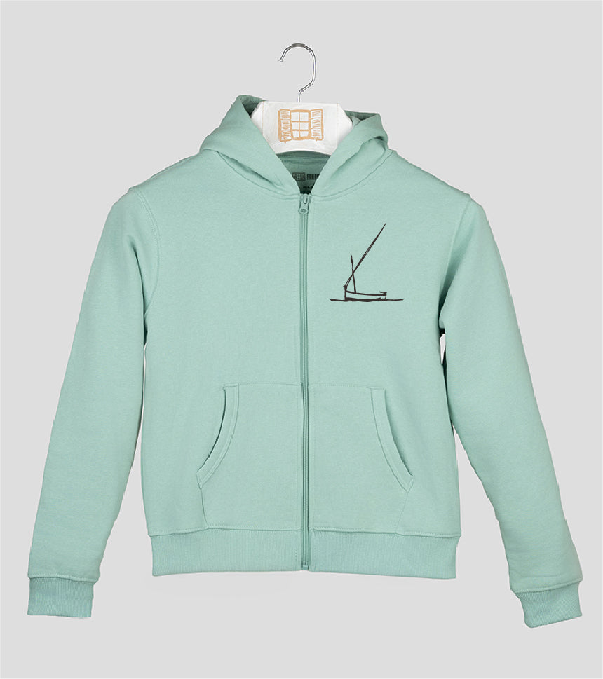 Sudadera cremallera Niño Redossa - aqua