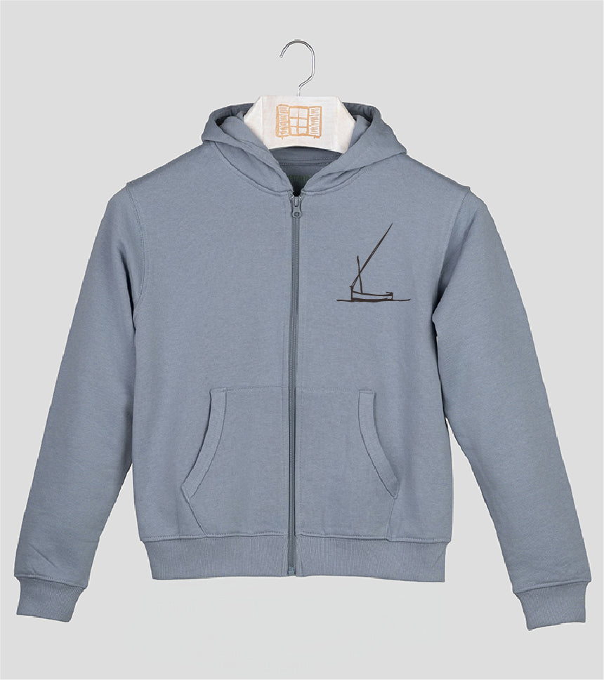 Sudadera cremallera Niño Redossa - cielo