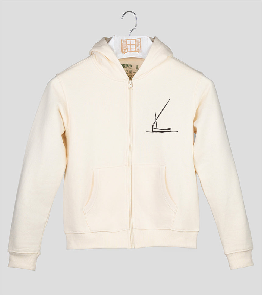 Sudadera cremallera Niño Redossa - crudo
