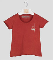 Camiseta manga corta Niña Besitos - arcilla