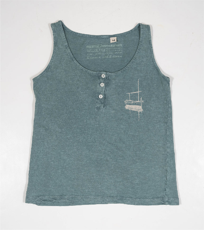 Camiseta de tirantes Niña Besitos - esmeralda