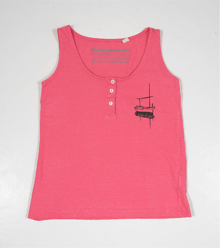 Camiseta de tirantes Niña Besitos - fucsia
