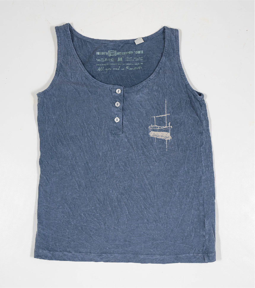 Camiseta de tirantes Niña Besitos - indigo