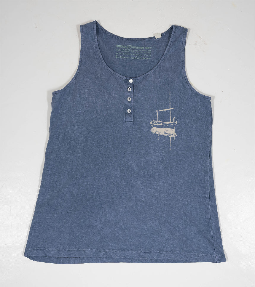 Camiseta de tirantes Mujer Besitos - indigo