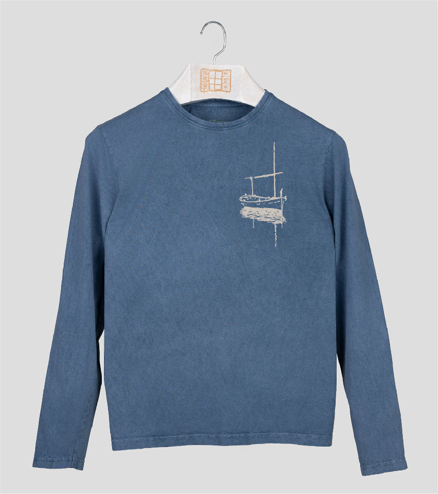 Camiseta manga larga Hombre Besitos - indigo