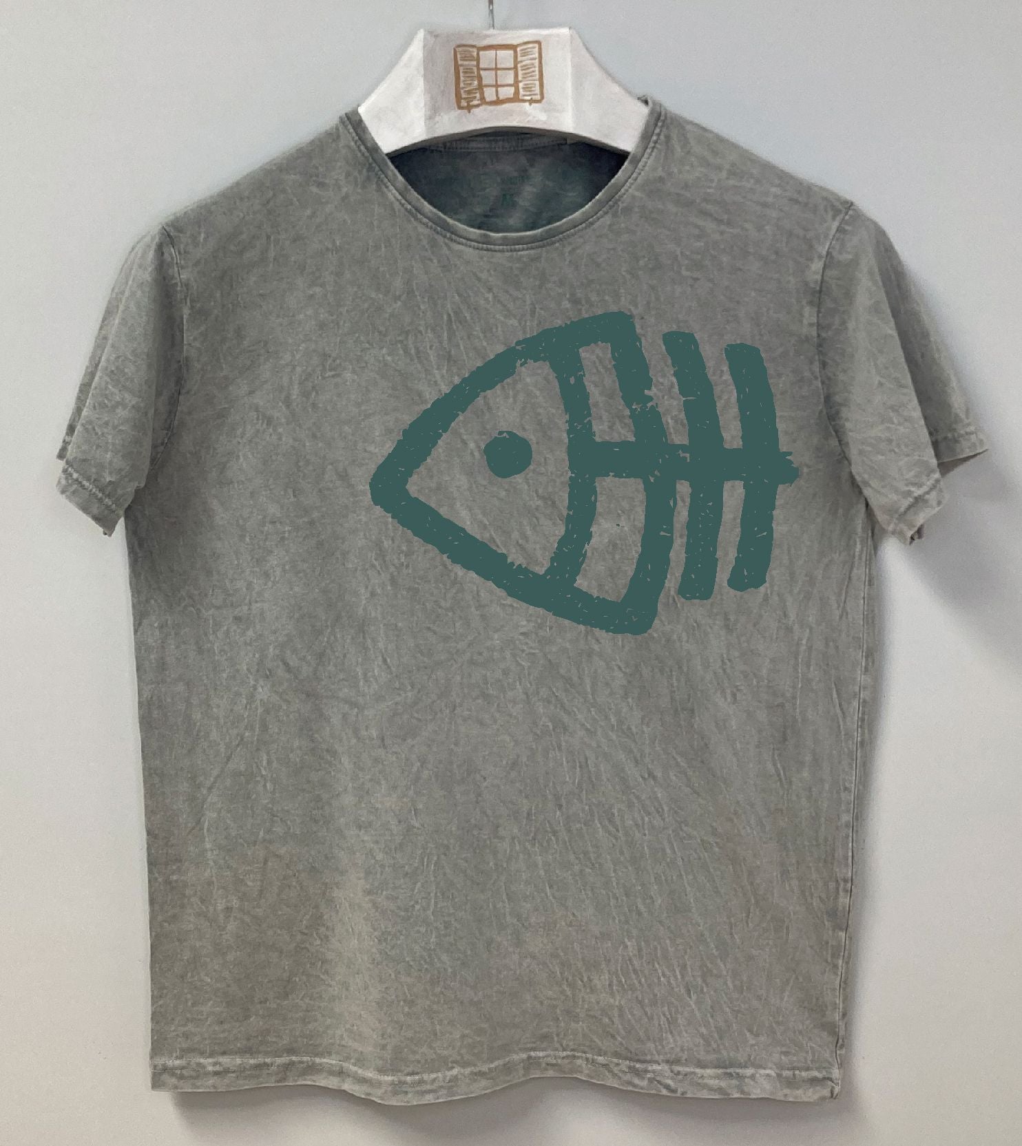 Camiseta manga corta Fisher - gris