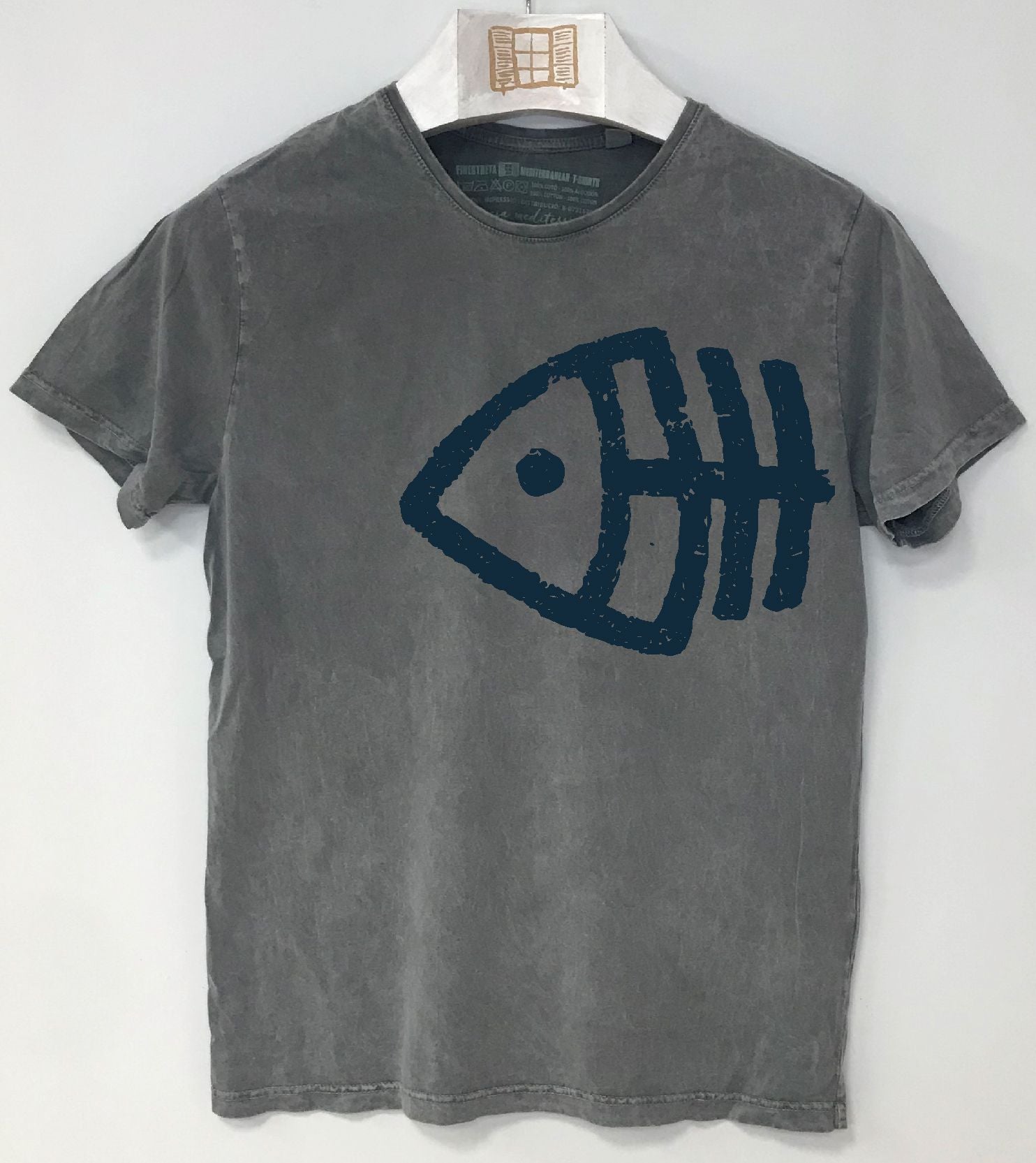 Camiseta manga corta Fisher - piedra