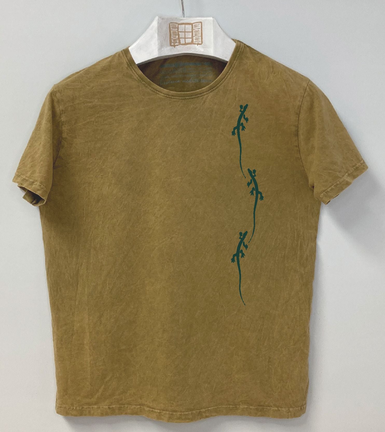 Camiseta manga corta Primes - mostaza