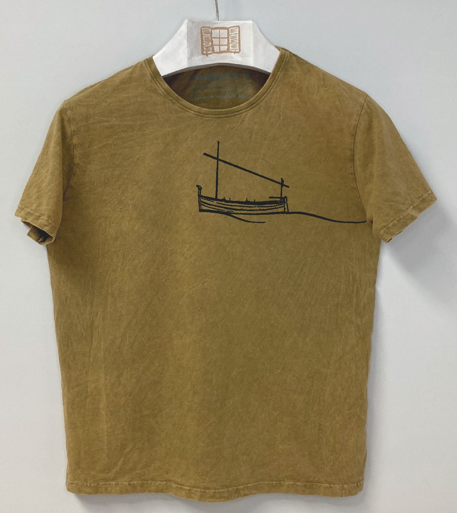 Camiseta manga corta Capvespre - mostaza