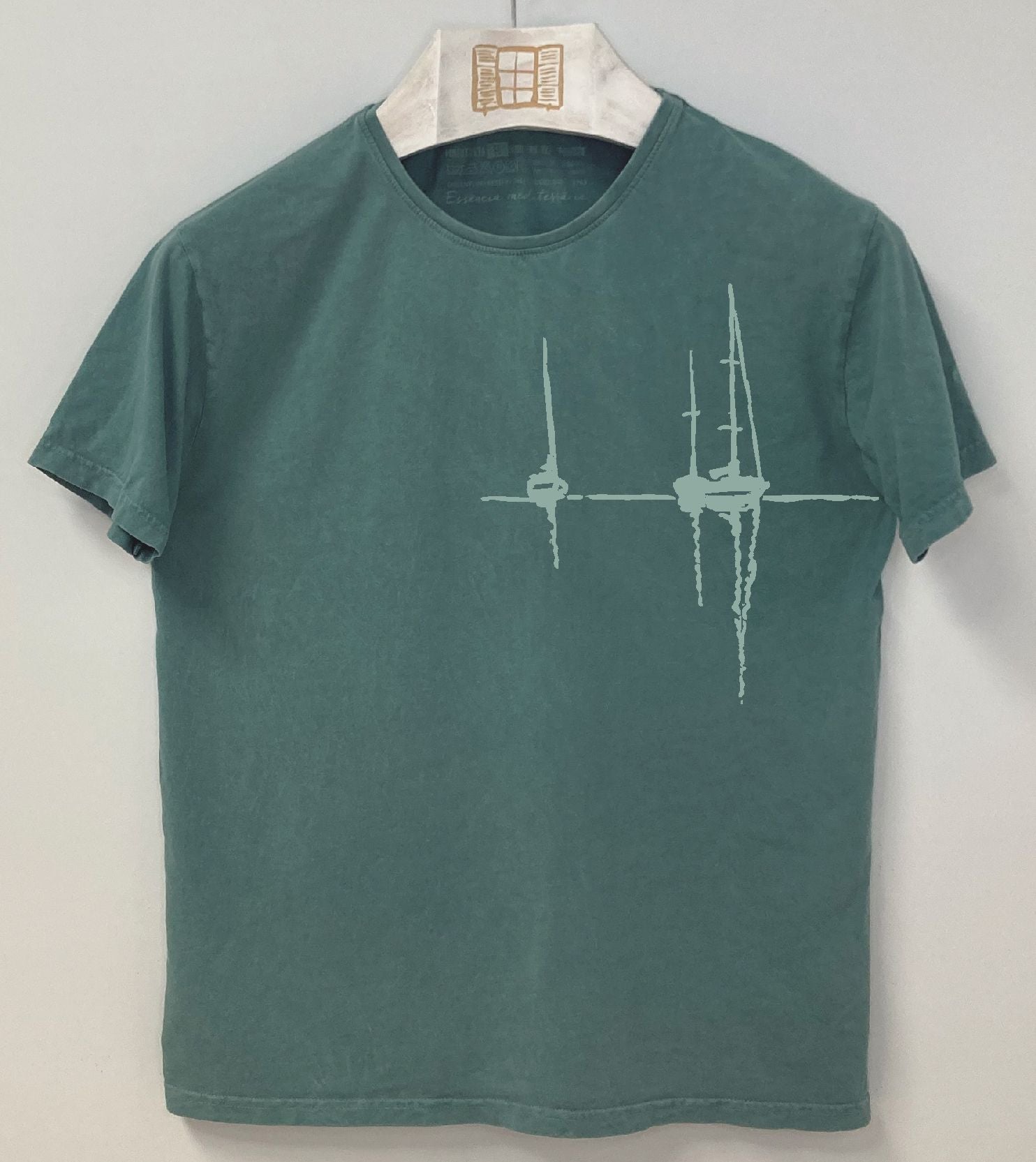 Camiseta manga corta Sunset - esmeralda