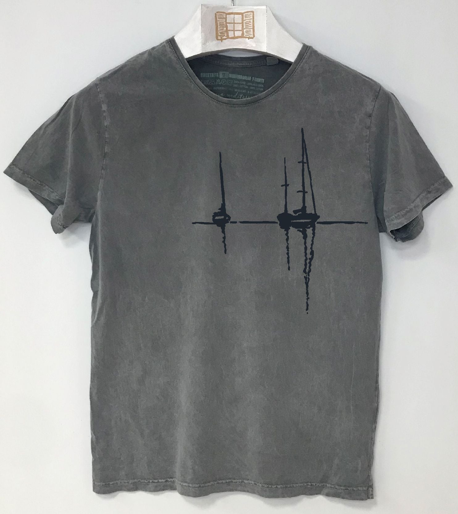 Camiseta manga corta Sunset - piedra